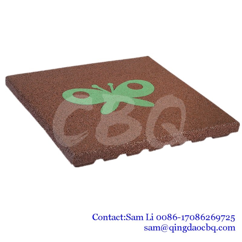 CBQ-PLD, Colorful playground rubber mats with custom pattern