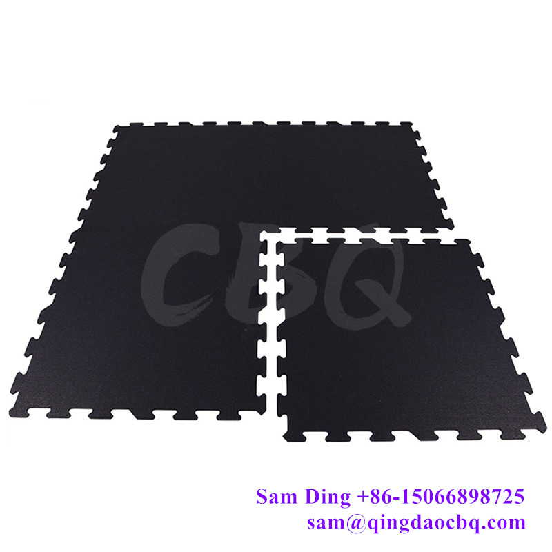 CBQ-IK01, Black Color Interlocking Rubber Tiles