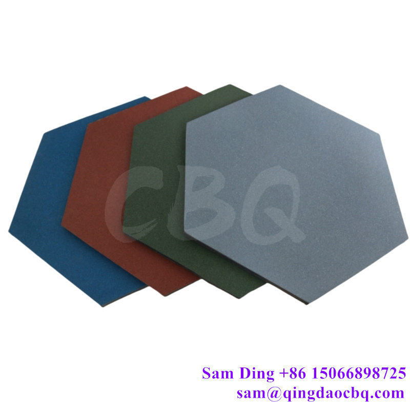 CBQ-HB,六边形彩色橡胶地砖