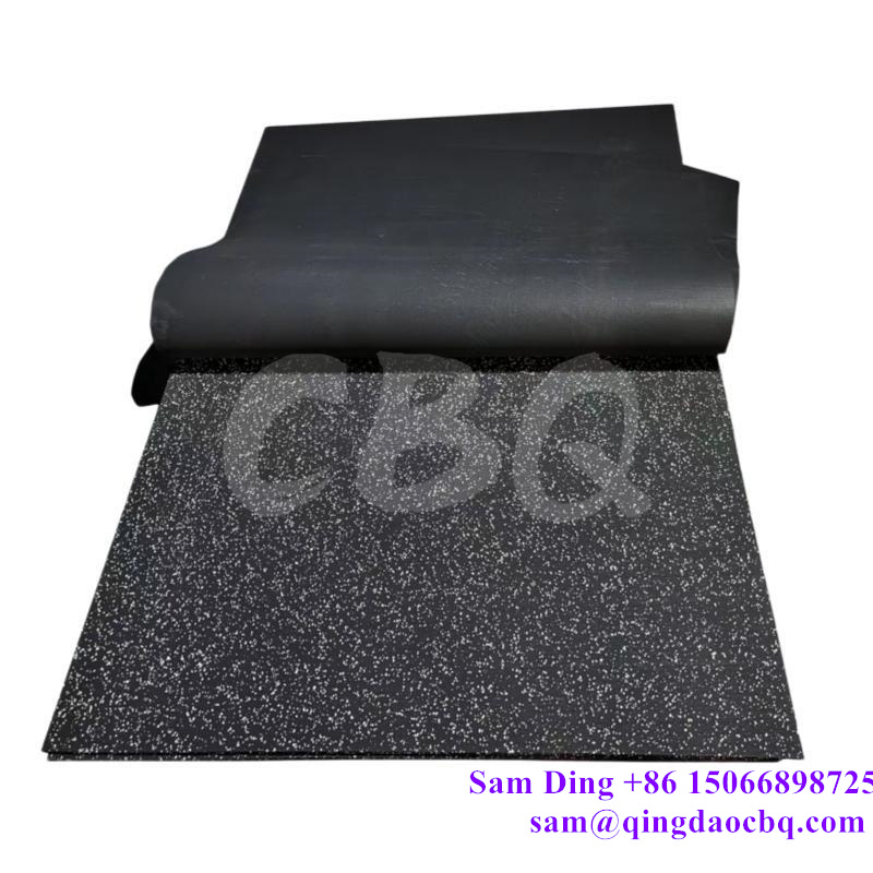 CBQ-R15, Rolled Rubber Gym Flooring with Colorful Dots